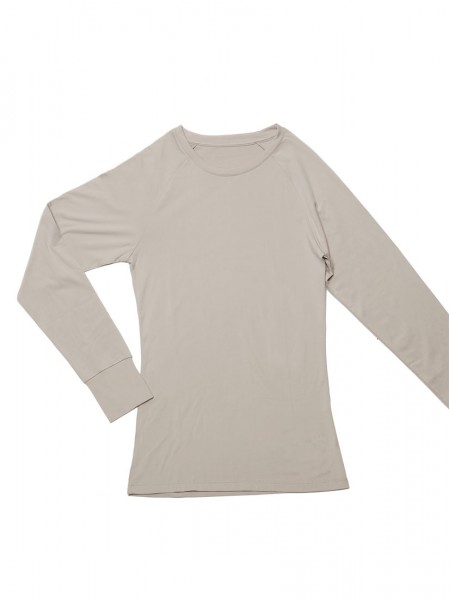 Brushed Thermal Long Sleeve Raglan Tee - Crew Neck With Thumb Holes