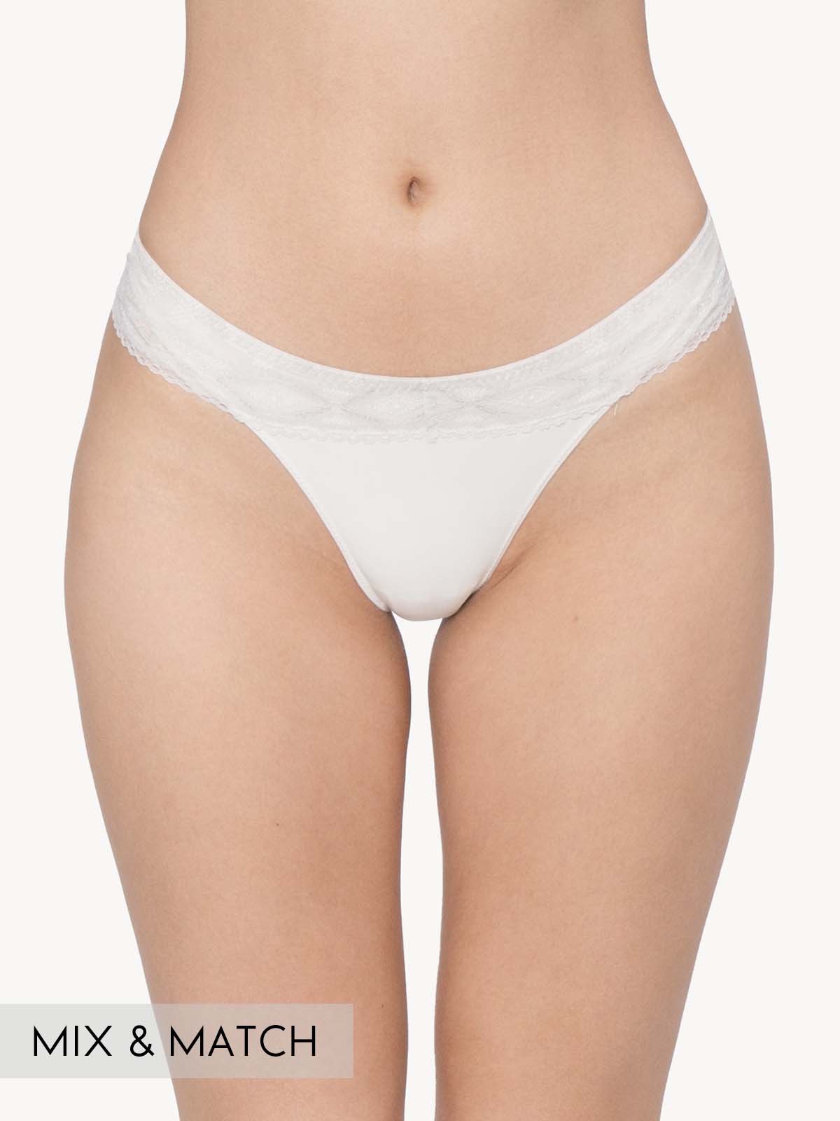 BF-03082, Lace Tactel Bikini Brief, Beige | SATAMI Lingerie