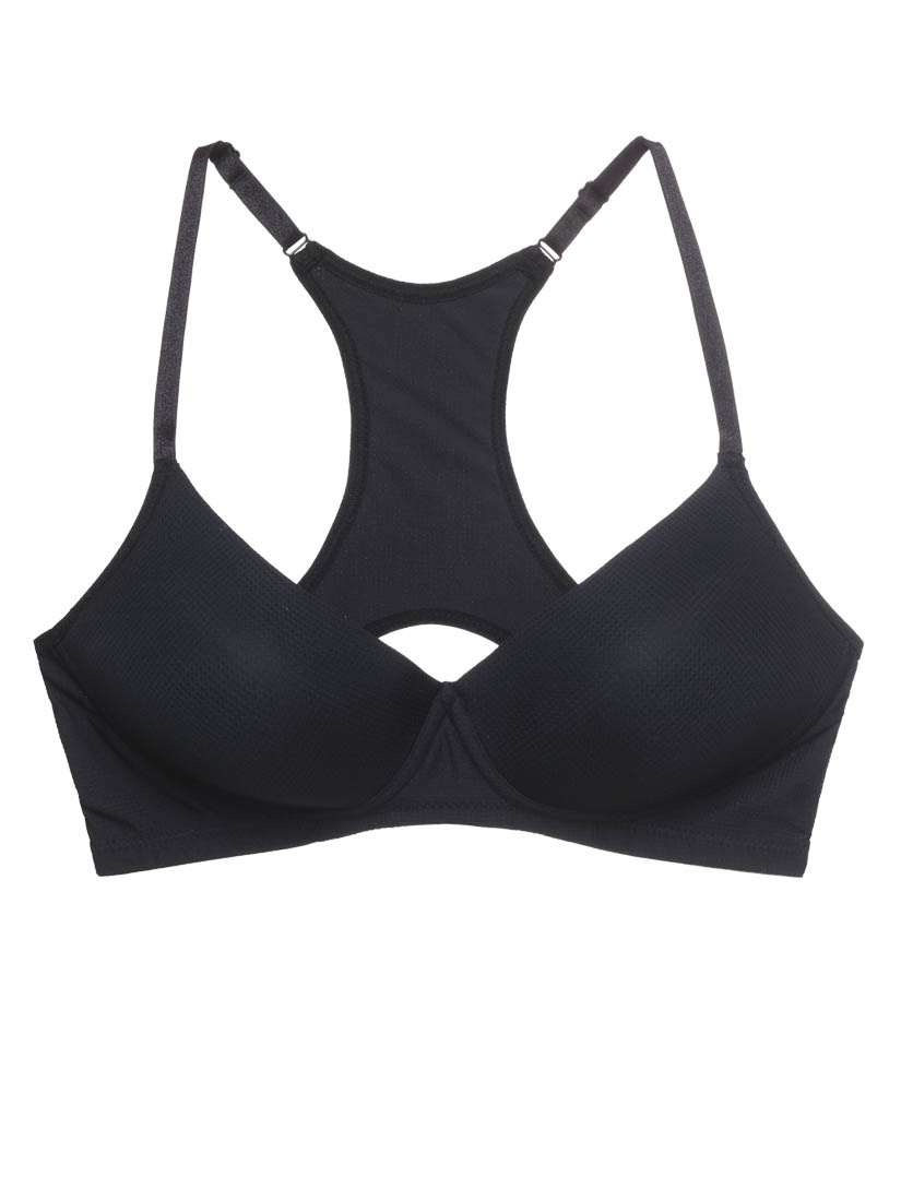 Non-wired Racerback Coolness Bra, Black