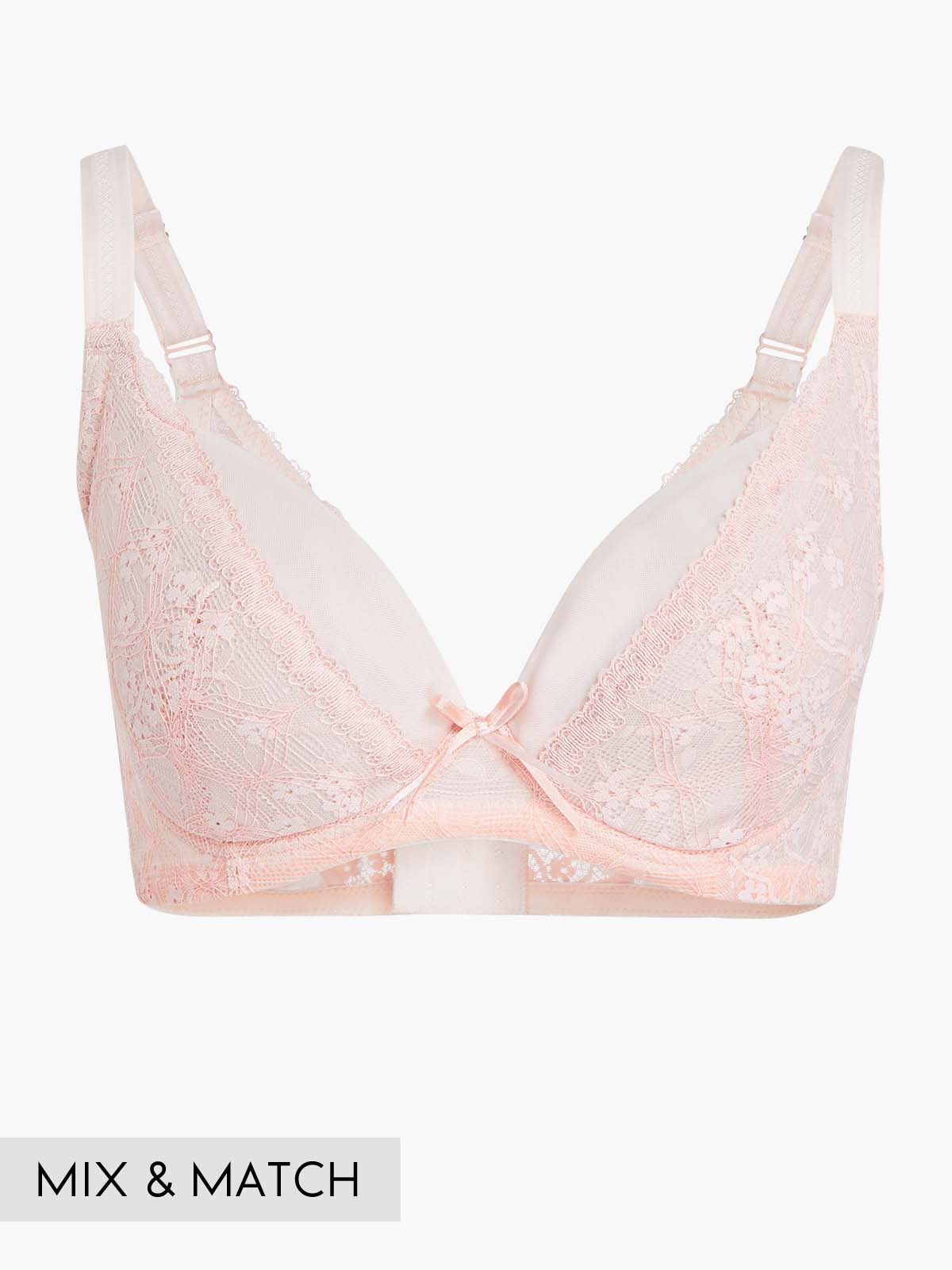 BR01233, Lace Soft Cup Bra (Cup CE), Pink SATAMI Online, 4/5杯涼感軟杯胸圍